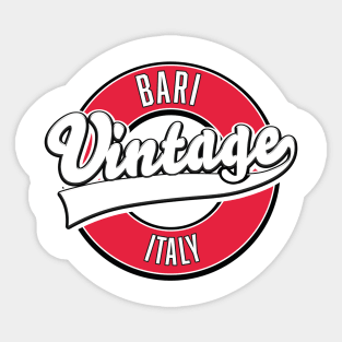 Bari italy vintage style logo Sticker